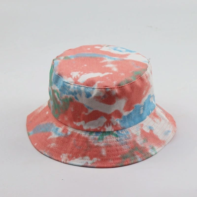 New Popular Tie Dyed Bucket Hat Fishermen Hat Sunproof Hat