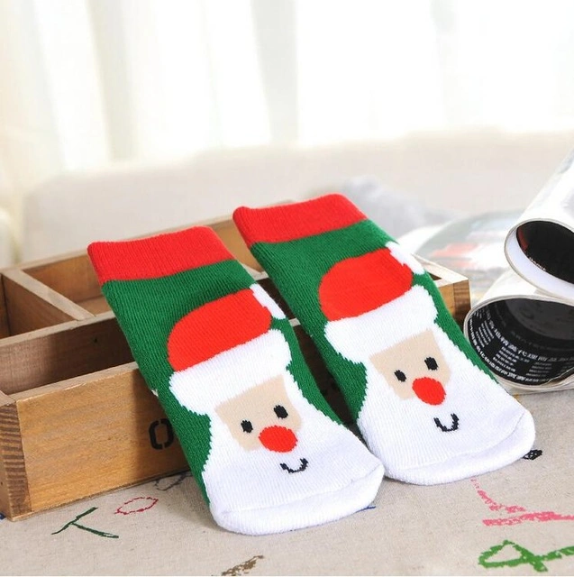 New Christmas Socks Women Cotton Funny Socks Pattern Print Red Cute Kawaii Female Short Warm Socks High Christmas Gift