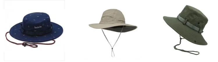 Custom Mesh Sun Hat Large Wide Brim Beach Bucket Hats Fishing Hats with String