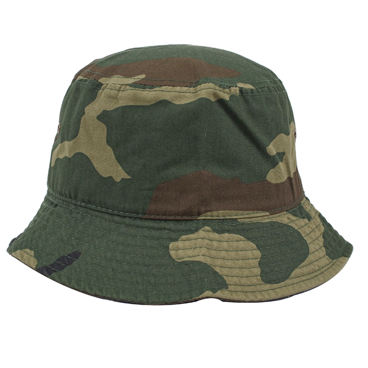 Wholesale Cotton Camouflage Bucket Hat Printing Logo Fisherman Hat