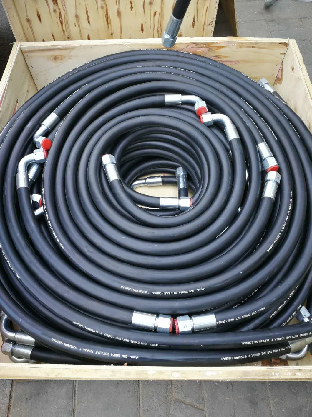 Hydraulic Rubber Hose SAE100 R3 Quality Fiber Braided Hydraulic Hose Fiber Braid Water Hose