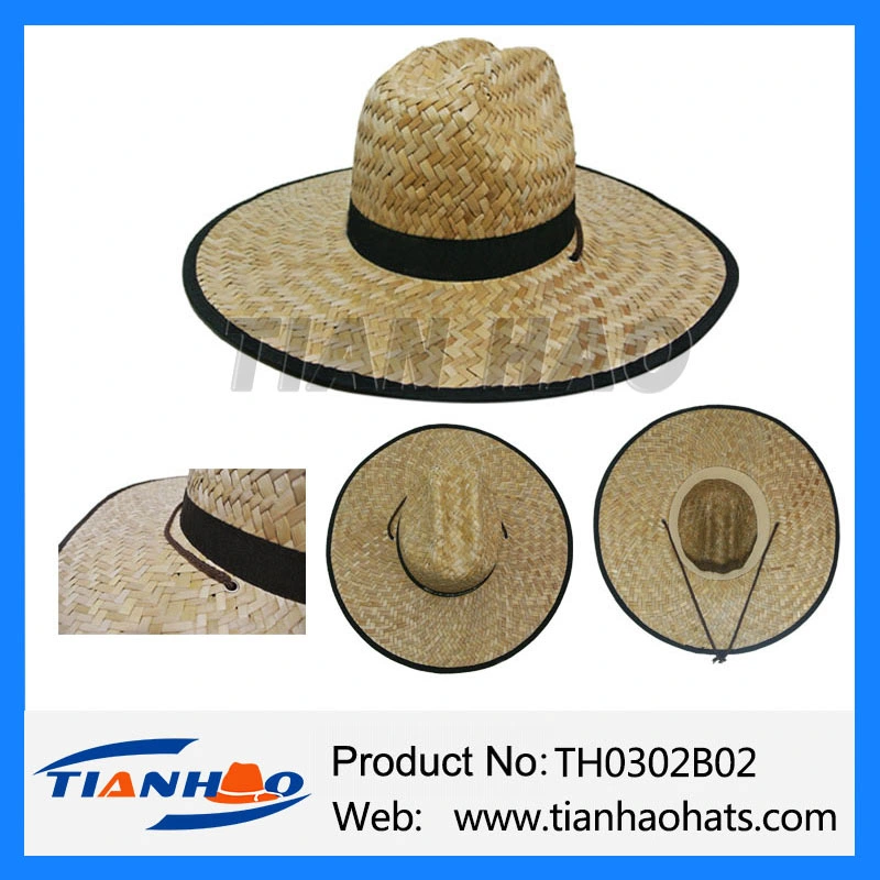 Nutural Grass Straw Man Fedora Trilby Summer Hat