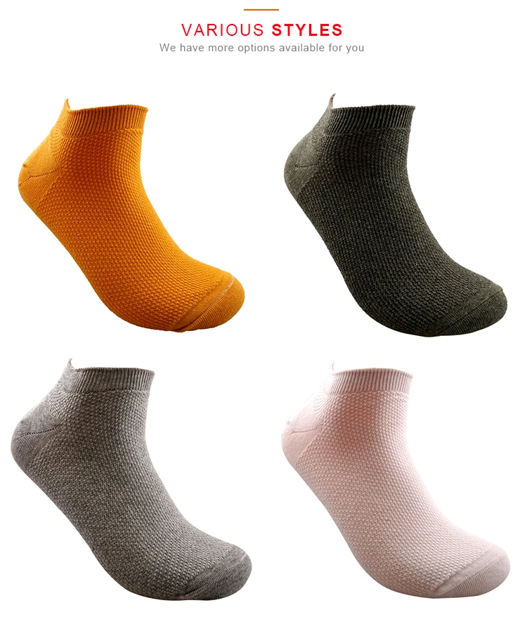 Wholesale Custom Knitted Meias Man Men Socks Solid Color Ankle White Sock Cotton Short Socks
