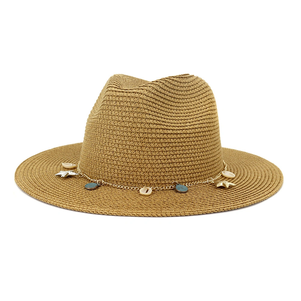 Wholesale Outdoor Seaside Sunscreen Beach Hat Sun Hat Spring and Summer Jazz Straw Hat