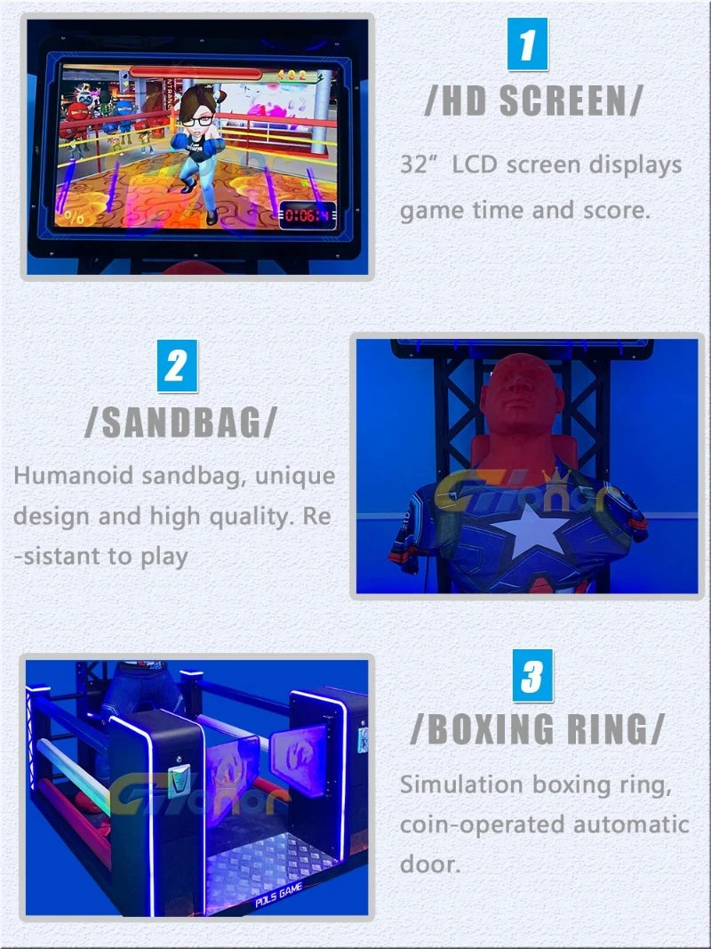 Luxury Boxing Ring Arcade Sport Game Coin Operated Boxing Game Arcade Sport Punch Game Machine Arcade Boxing Game Machine Arcade Game Machine