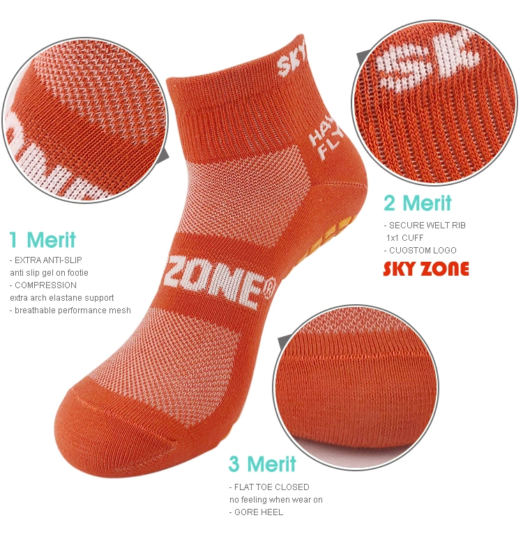 Orange Sky Zone Pilates Gentle Grip Anti Slip Socks Supplier
