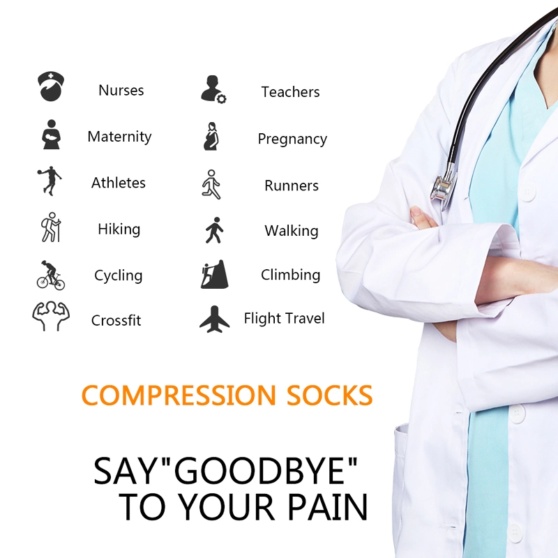 Mens New Products Terry Socks Knee Care Football Socks Elite Nylon Spandex Compression Socks