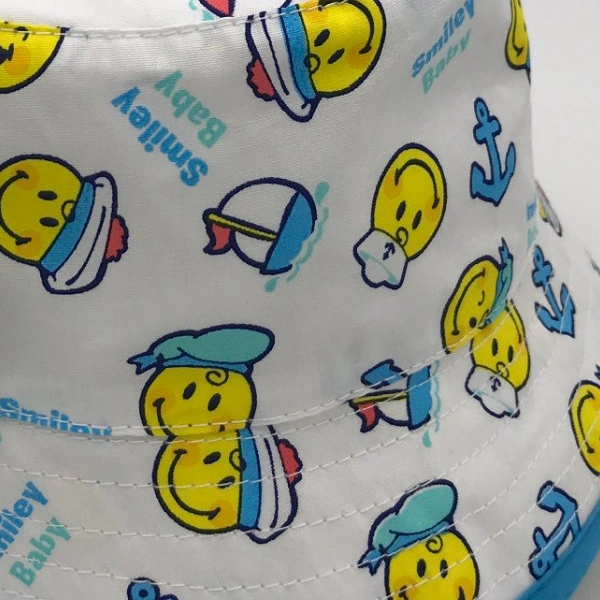 100% Cotton Full Printing Smile Boy and Girl Bucket Hat Disney Fama Audit