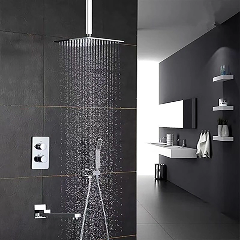 China Factory Supplier Bathroom Faucet Waterfall Thermostatic Mixer Shower Set