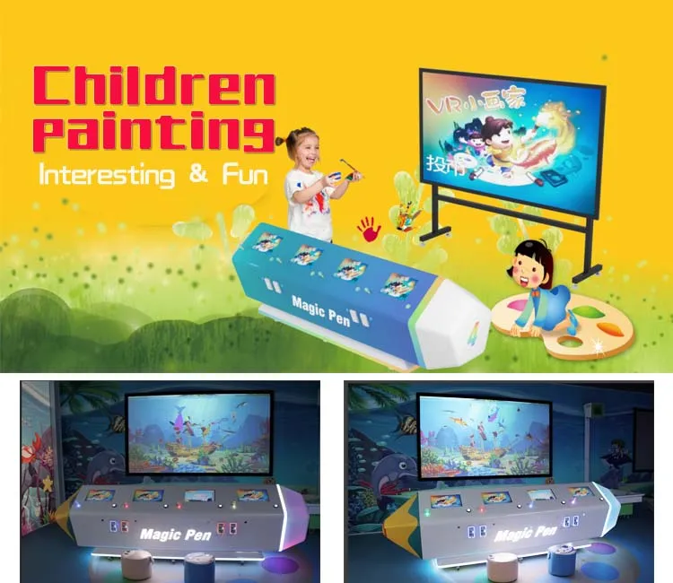 New Advertisement Vr Painting Machine Kids Indoor Game Machine