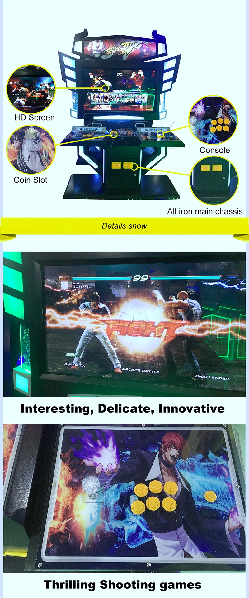 Super Tekken 7 Arcade Cabinet Fighting Video Game Machine for Sale