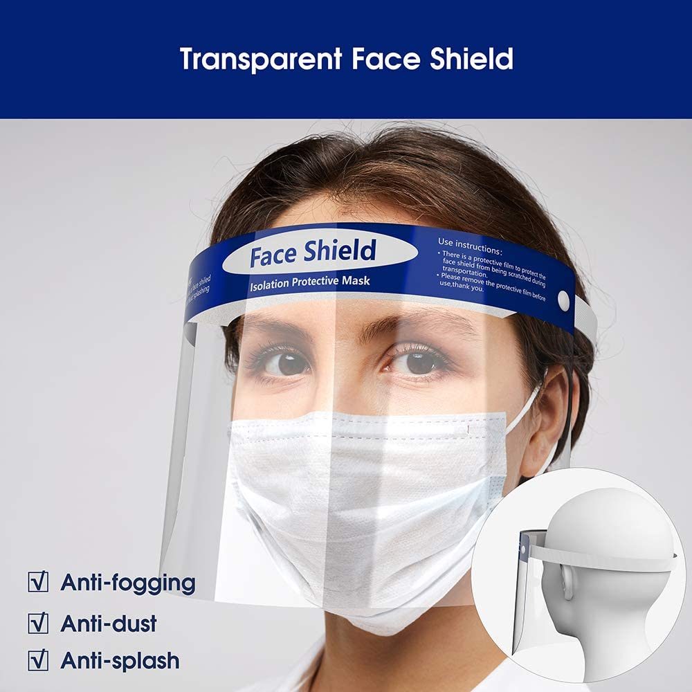 All-Purpose Face Shield Transparent Protective Anti-Fog Face Shield Protective Hat
