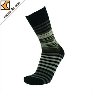 Men's Colorful Striped Cotton Dress Socks (1630017SK)