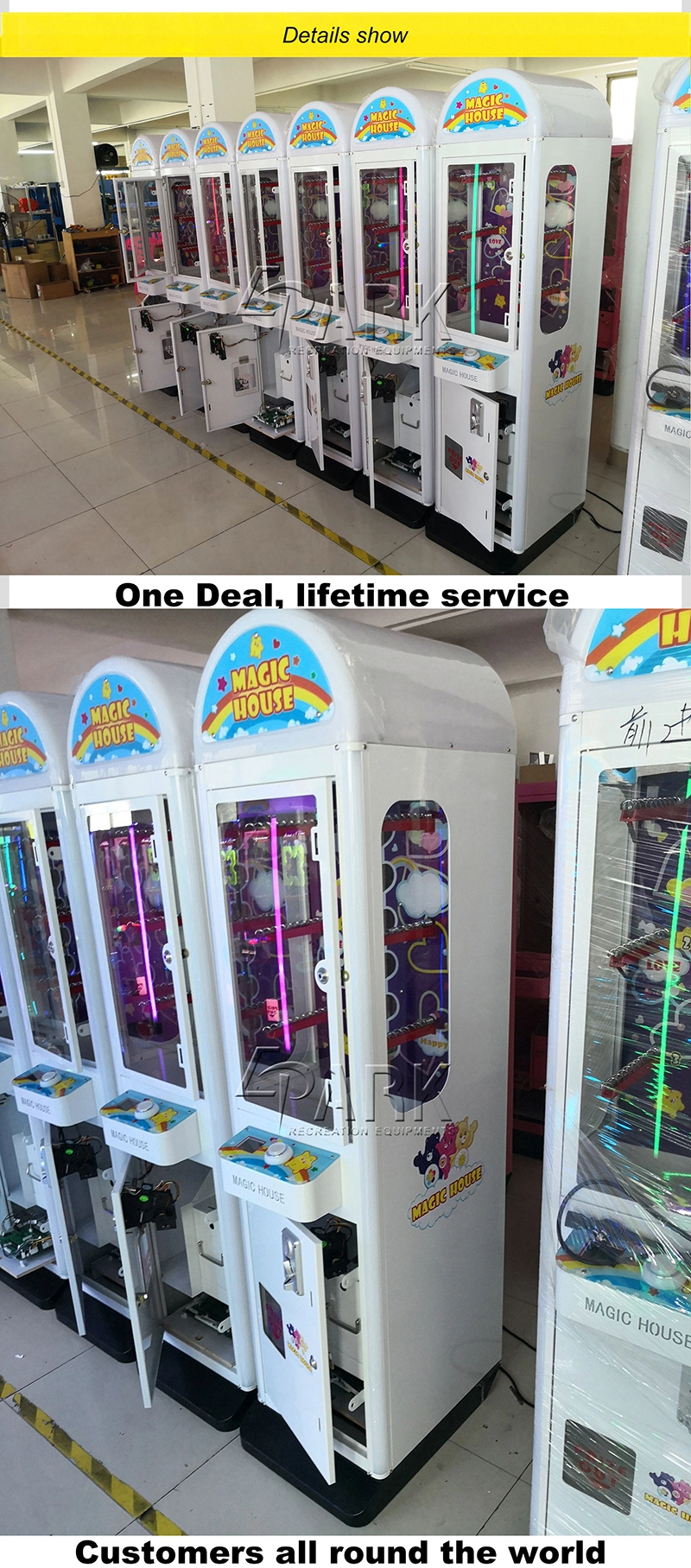Hot Selling Coin Operated Magic House Arcade Simulator Prize Vending Push Toy Gift Game Machine for Sale