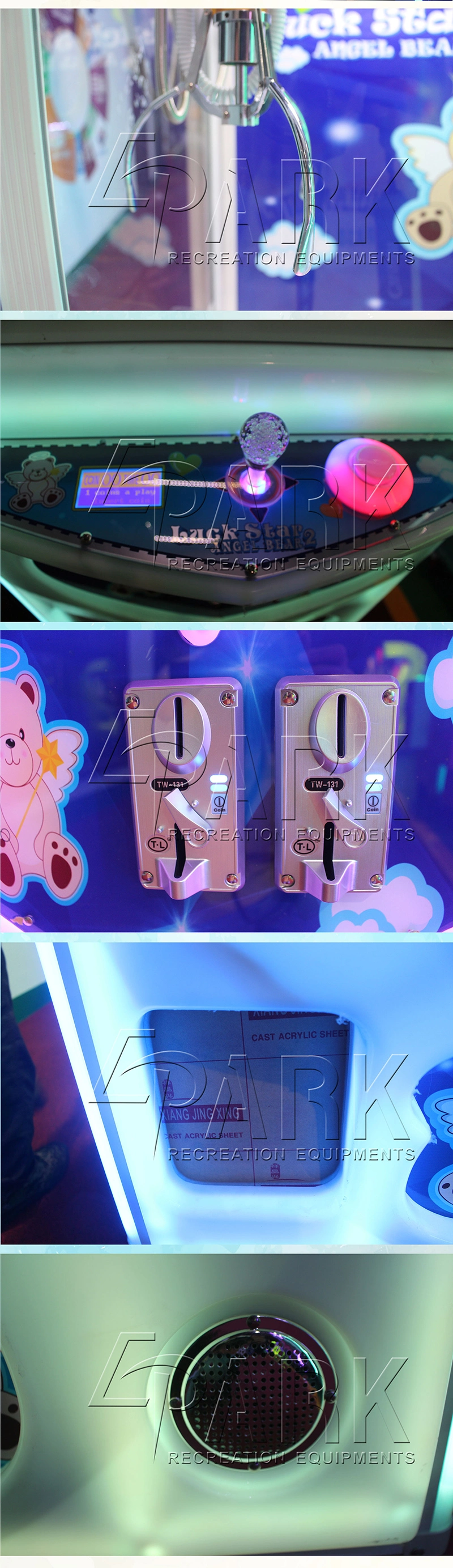 Wholesale Luck Star 2 Baby Angel Bear Game Toy Crane Claw Arcade Machine Indoor Kids Equipment