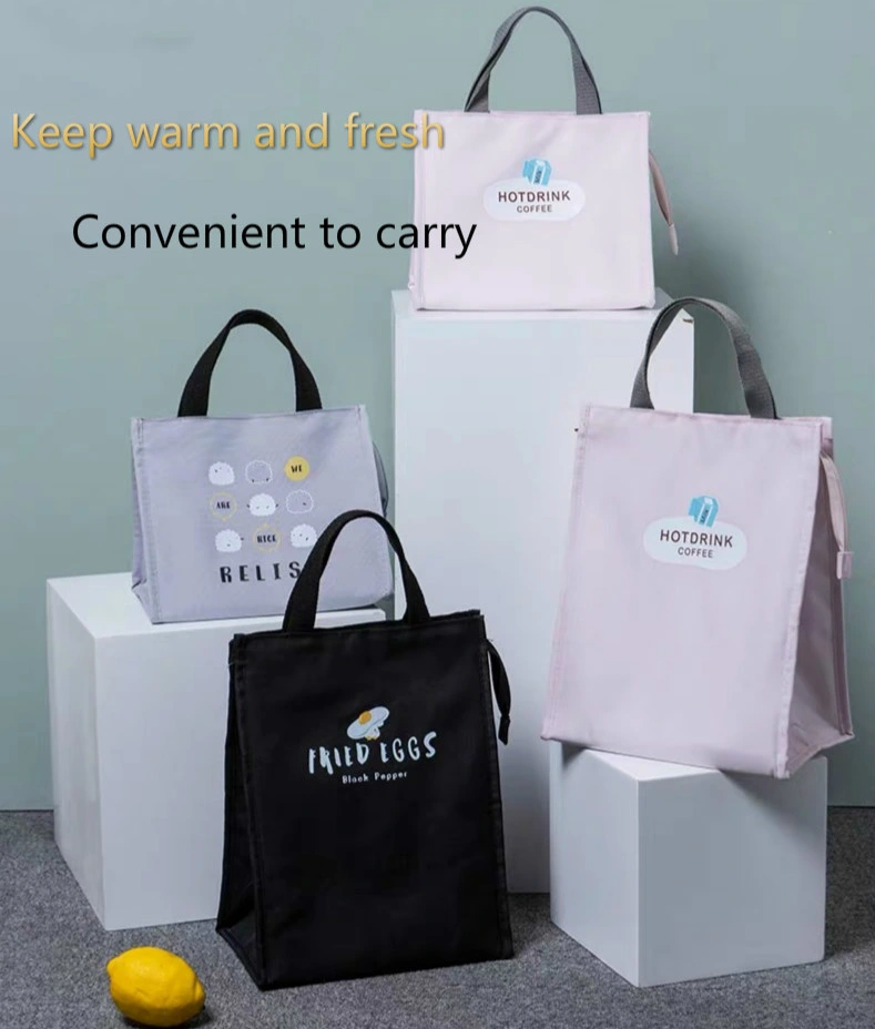 Custom Wholesale Collapsible Aluminum Foil Oxford Cloth Insulated Lunch Box Tote Reusable Cooler Bag