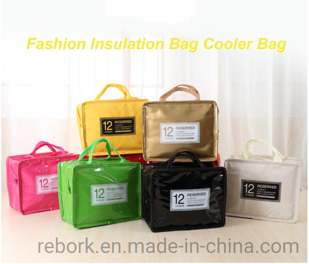 Fashion PU Leather Waterproof Insulation Bag Cooler Bag Aluminium Foil Customized Lunch Bag