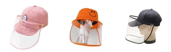 Factory Wholesale Detachable Anti Spitting Saliva Splash Full Face Protective Bucket Hat with Face Shield