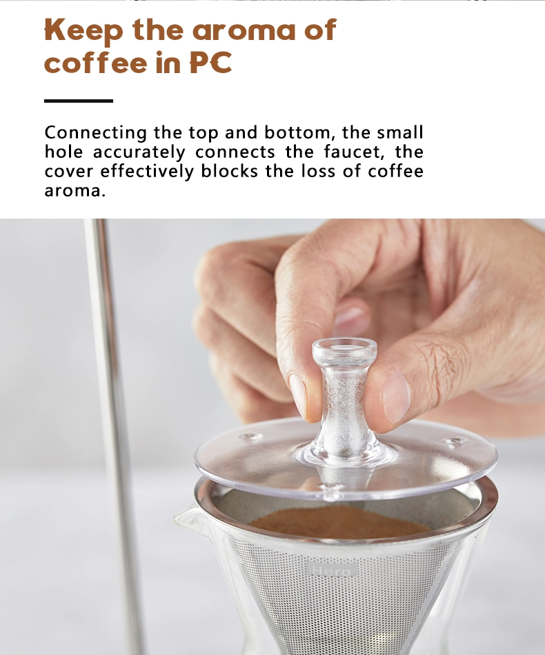 Ice Drip Coffee Filter Glass Espresso Kitchen Barista Tools Dripper Pot Ice Cold Brew Cafe Maker