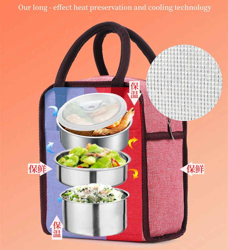 Insulated Thermal Food Picnic Lunch Cooler Bag for Student Office Worker