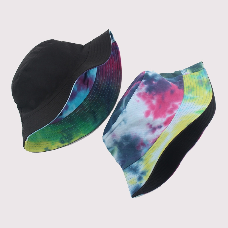 Bucket Hat Fisherman Hat Reversible Fishing Hat Colourful Graffiti Bob Caps Hip Hop Creative Tie Dye Gorros Men Women