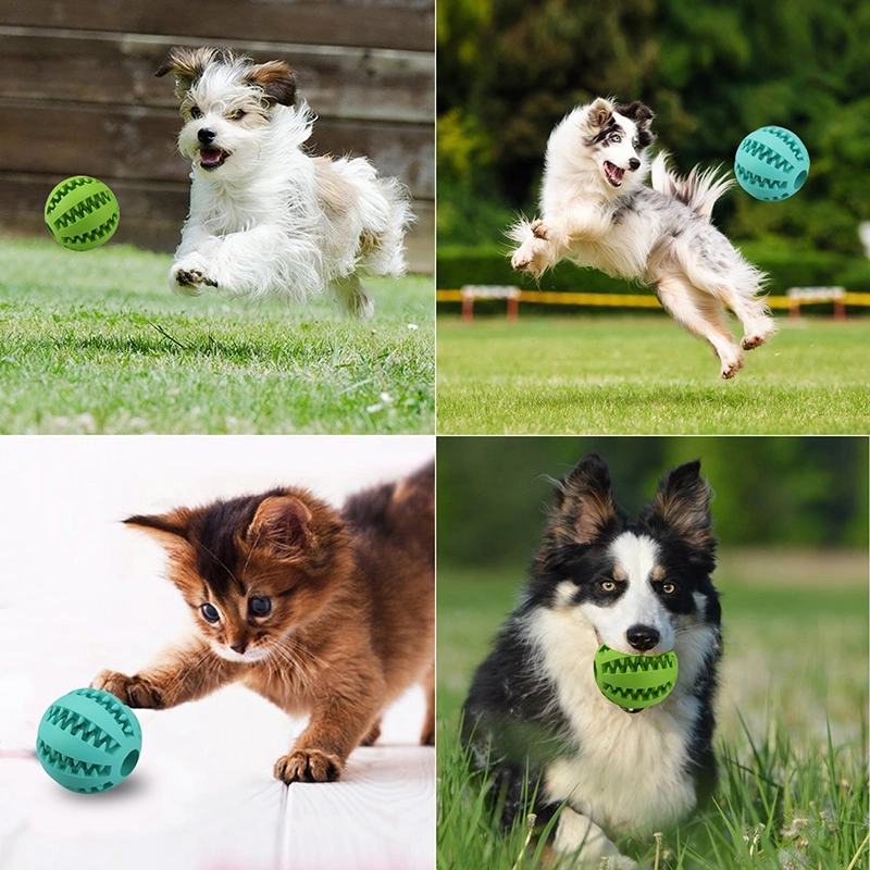7cm Pet Dog Toys Ball Nontoxic Bite Resistant Toy Ball for Pet Dogs Dog Food Treat Feeder Tooth Cleaning Ball Pet Products 34 S1