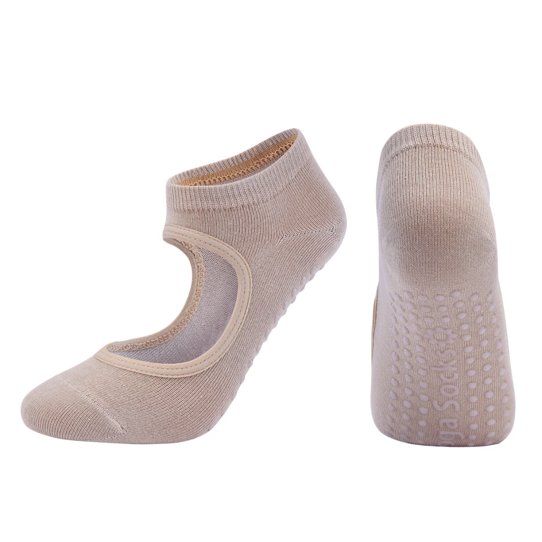 Hot Breathable Anti-Friction Women Yoga Socks Silicone Non Slip Pilates Barre Breathable Sports Dance Socks