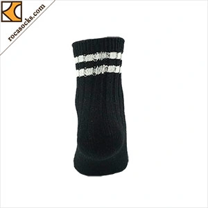165085sk-Ladies Funky Glitter Metallic Yarn Stripe Socks