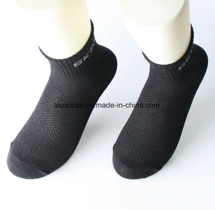 Black Cotton Ankle Socks for Men Athletic Socks