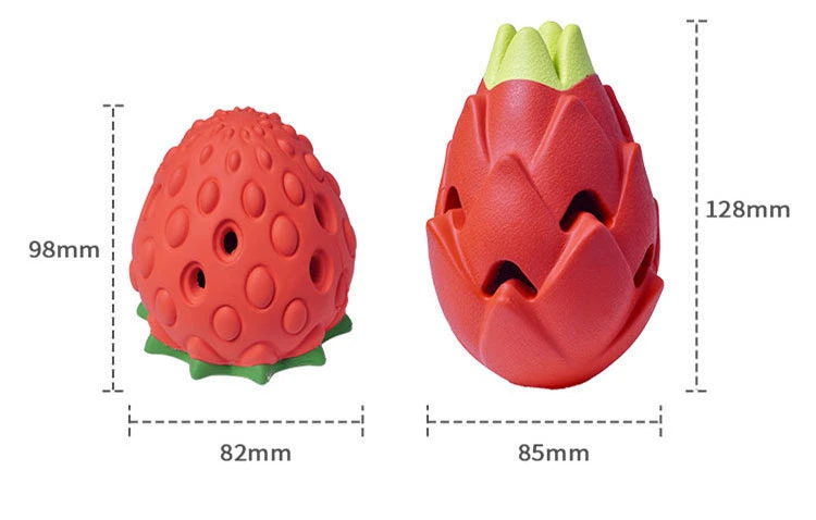 New Arrival Pet Toys Fruit Strawberry and Pitaya Chew Feeder Dog Toys/Pet Toy