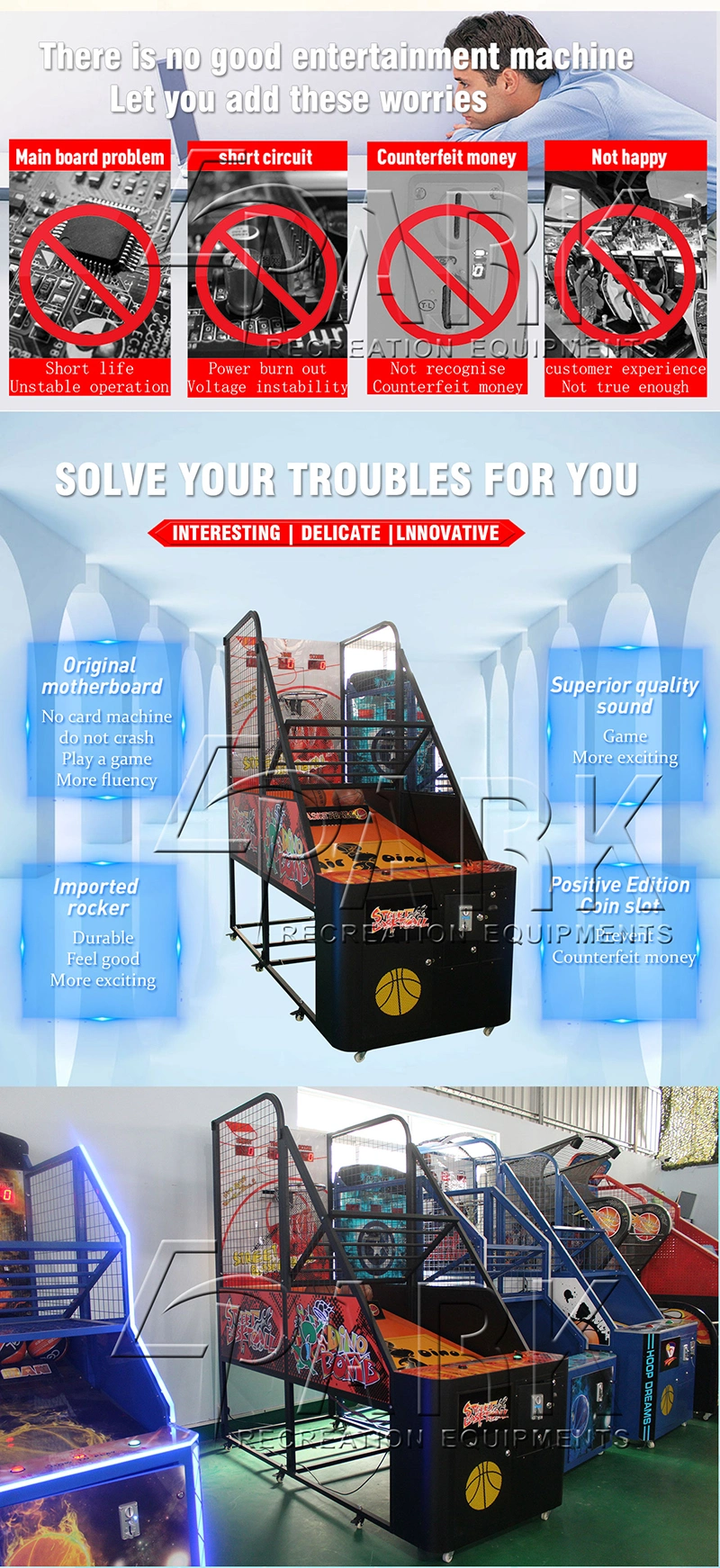 Low Price India Coin Operated Street Basketball Game Machine