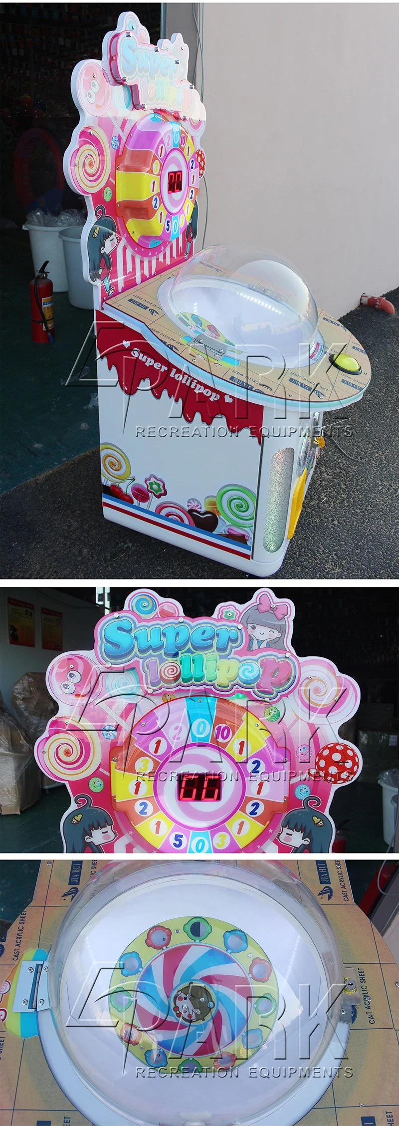 Super Lollipop Vending Machine Catch Candy Machine Lollipop Game Machine