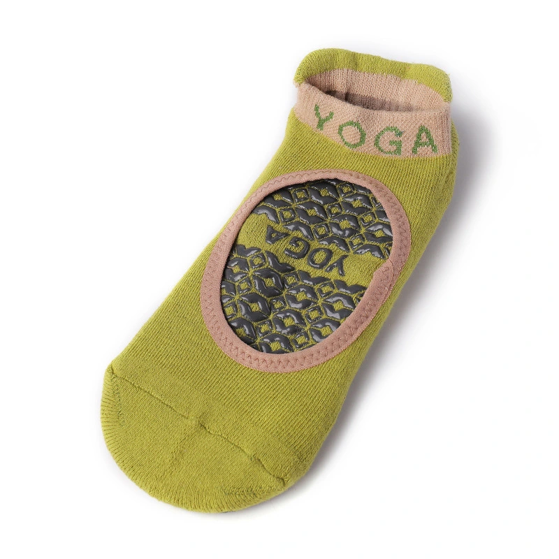 Hot Sell Anti-Friction Women Yoga Silicone Breathable Jacquard Dance Slipers with Grip Socks