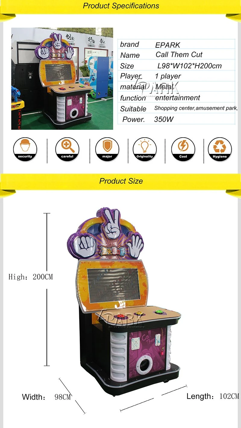 Entertainment Game Machine Coin-Operated Stone Scissors Cloth Arcade Game