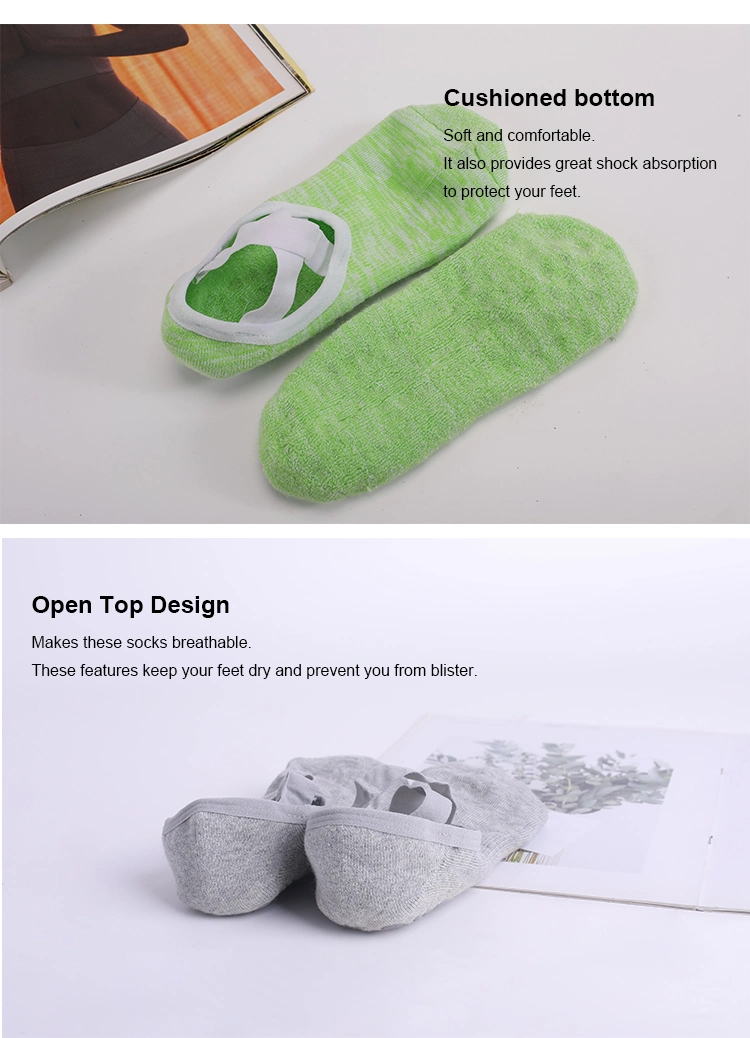 Custom Logo Grip Barre Pilates Socks Cotton Medias PARA Yoga Socks Anti-Slip