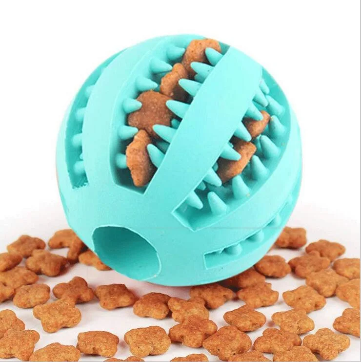 Dog Toy Ball Non-Toxic Soft Pet Chew Toys Dog Food Treat Feeder Tooth Cleaning Ball Iq Training Ball