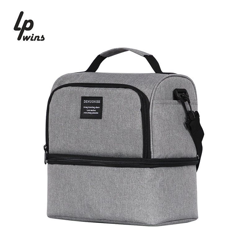 Freezable Insulated Zip Closure Foldable Tote Lunch Cooler Bag