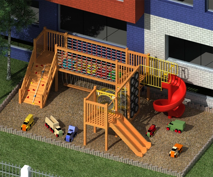 Kids Paradise Wooden Climbing Frames/Wooden Play Center/Toddler Outdoor Playsets