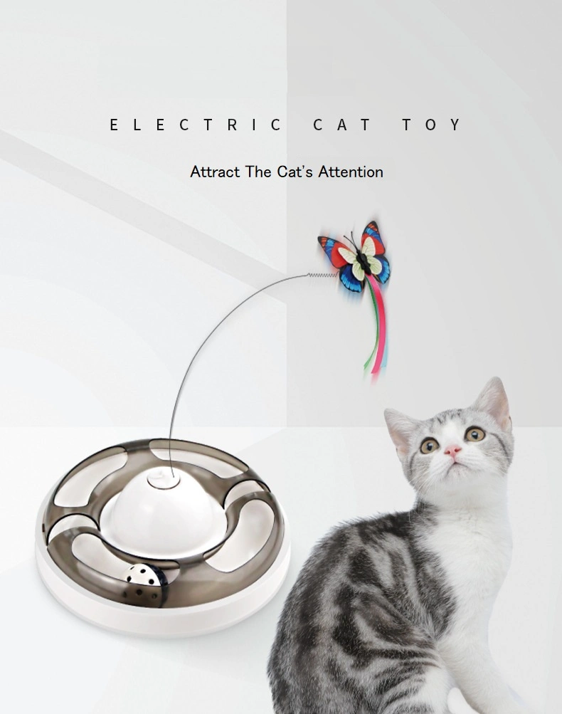 2021 New Arrival Funny Cat Toy Electric Automatic Rotating Butterfly Cat Toy Pet Supplies Cat Player