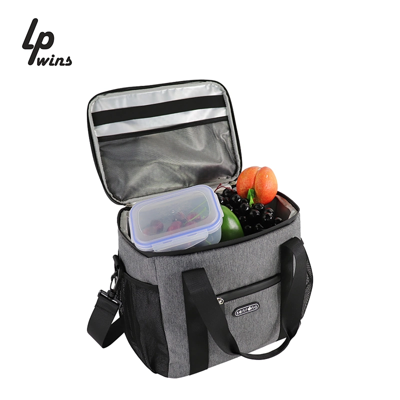 Double Decker Insulated Cooler Bags Lunch Box Food Picnic Bag Cooler Tote Handbags for Men Women