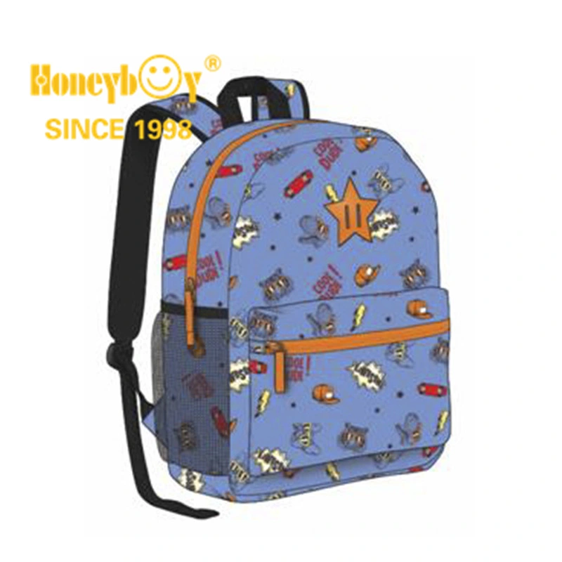 Blue Color 420d Polyester Back to School Bag Sets with Backpack Pencil Bag and Lunch Bag