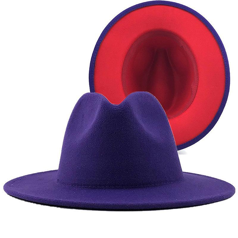 Double Side Felt Custom Elegant Wide Brim Hat Fedora Hat