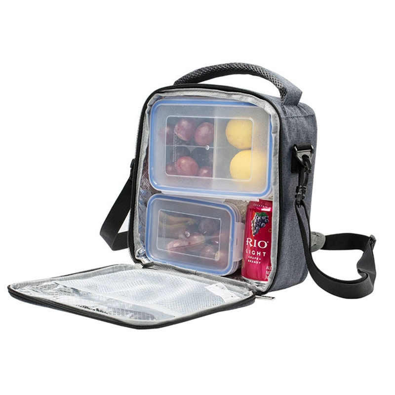 Insulated Lunch Box Leak-Proof Cooler Bag Dual Compartment Lunch Tote for Men Women Wine Bag