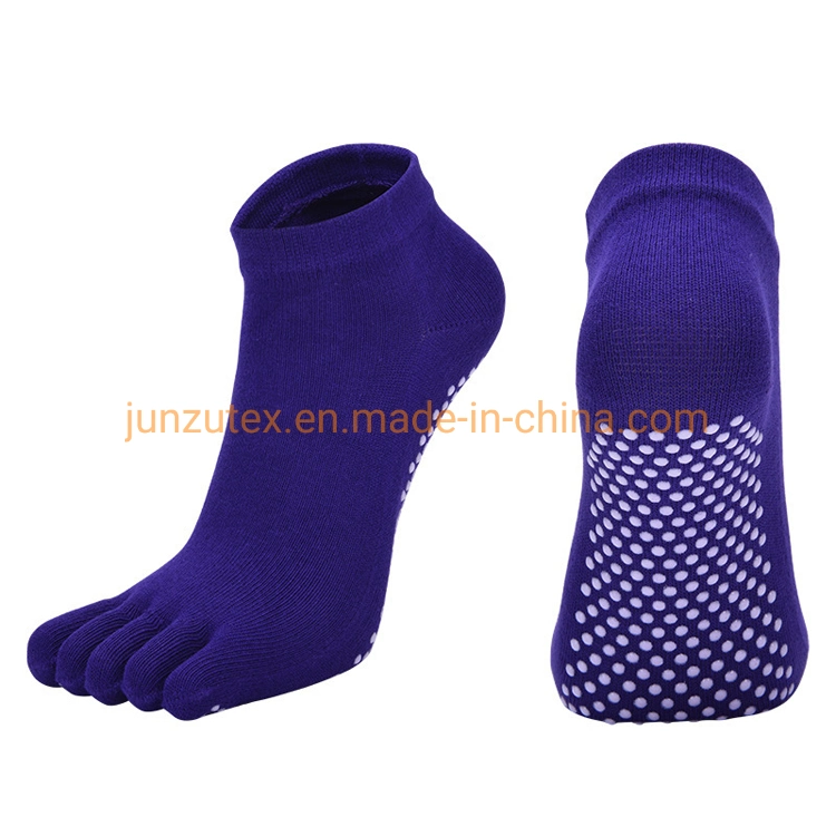 Wholesale High Quality Multi Color Non-Slip Five Toe Ankle Socks Custom Non Slip Women Yoga Socks Anti Slip Sport Toe Socks