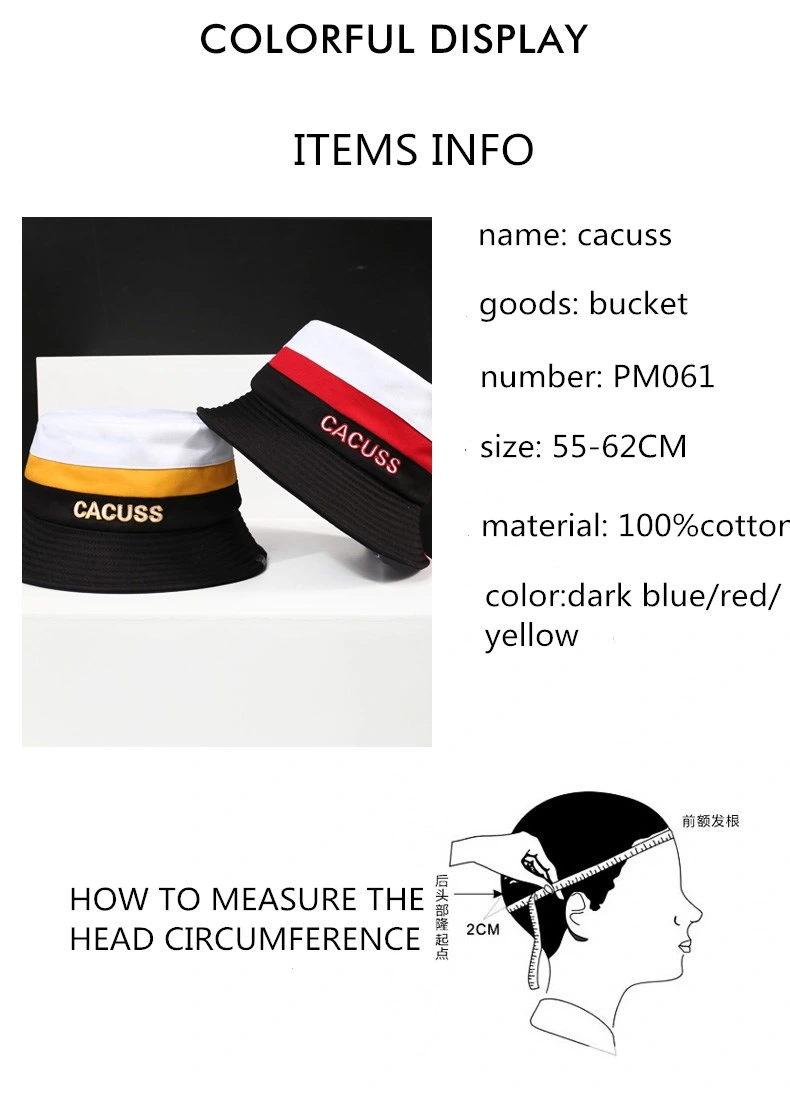 Custom Summer Sun Hat, Visor Hat, Bucket Hat Ultraviolet-Proof Cap with Striped 5