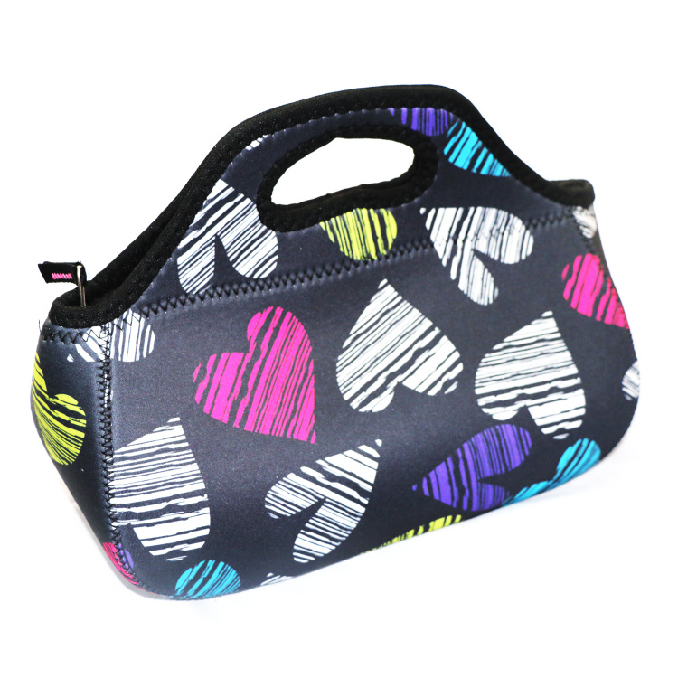 Customized Neoprene Picnic Girls Insulated Lunch Tote Bag