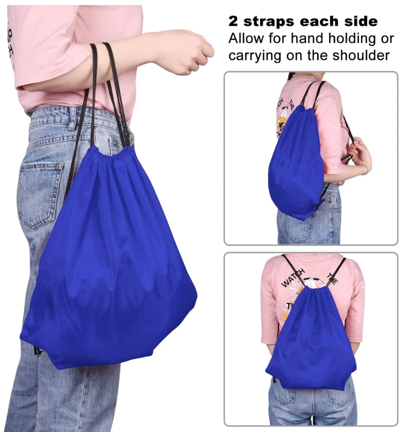 Customized Silk Mesh Polyester Drawstring Bag Custom Logo Cotton Bags NFL Drawstring Bags