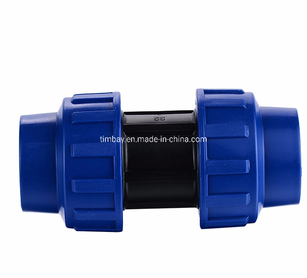 PP Coupling Compression Plastic Pipe Fitting Quick Connect Water Pipe Fittings Reducing Coupling