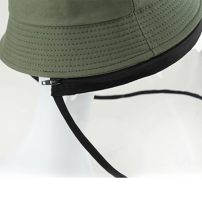 Protective Mask Anti-Spray Hat Cap Face Shield Detachable Dustproof Outdoor Windproof Bucket Hat