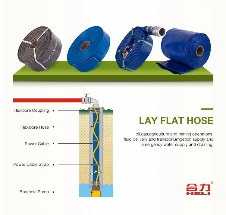 Water Pump Hose Pipe Agriculture Irrigation PVC Lay Flat Hose
